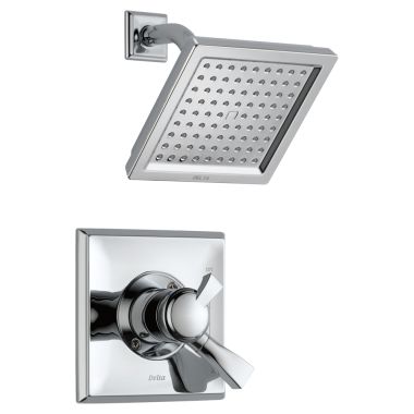Click here to see Delta T17251-WE Delta Dryden Monitor 17 Series Two-Handle Shower Faucet with Volume Control, Single-Setting, 1.75 GPM, Lever Handles, Chrome - T17251-WE