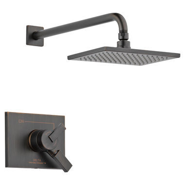 Click here to see Delta T17253-RB-WE Delta Vero Monitor 17 Series Single-Setting Rain Shower Faucet with Volume Control, 1.75 GPM, Two Lever Handles, ADA, Venetian Bronze - T17253-RB-WE