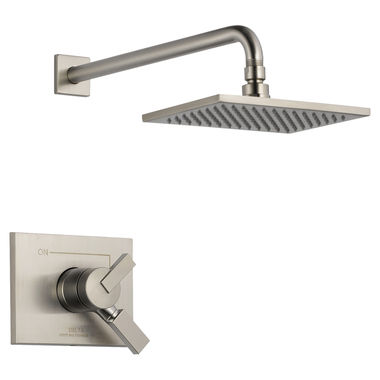 Click here to see Delta T17253-SS-WE Delta Vero Monitor 17 Series Single-Setting Rain Shower Faucet with Volume Control, 1.75 GPM, Two Lever Handles, ADA, Stainless - T17253-SS-WE