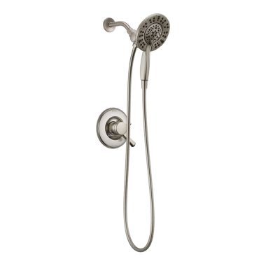 Click here to see Delta T17293-SS-I Delta Linden Monitor 17 Series Two-In-One In2ition Traditional Shower Faucet with Volume Control, Two Handles, 1.75 GPM, Lever Handles, Stainless - T17293-SS-I