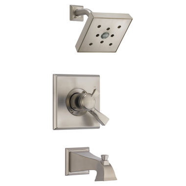 Click here to see Delta T17451-SPH2O Delta T17451-SPH2O Dryden Monitor 17 Series H2Okinetic Tub and Shower Trim, SpotShield Stainless