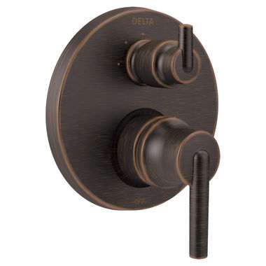 Click here to see Delta T24859-RB Delta Contemporary Monitor 14 Series Valve Trim w/ 3-Function Diverter, Lever Handles, Venetian Bronze - T24859-RB