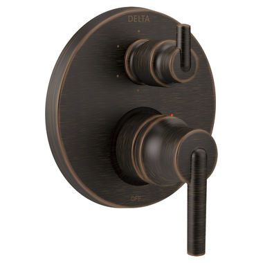 Click here to see Delta T24959-RB Delta Contemporary Monitor 14 Series Valve Trim w/ 6-Function Diverter, Lever Handles, Venetian Bronze - T24959-RB