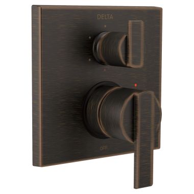 Click here to see Delta T24967-RB Delta Angular Modern Monitor 14 Series Valve Trim w/ 6-Function Diverter, Lever Handles, Venetian Bronze - T24967-RB