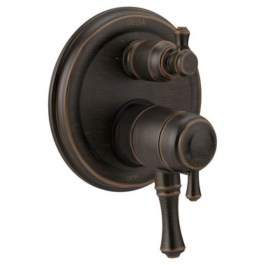 Click here to see Delta T27897-RB Delta Traditional Monitor 17 Series Two-Handle Valve Trim w/ 3-Function Diverter, Lever Handles, Venetian Bronze - T27897-RB