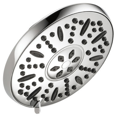 Click here to see Peerless 76367 Peerless Three-Function Wall Mount Round Shower Head, 1/2in IPS Connection, 1.75 GPM, WaterSense, Chrome - 76367