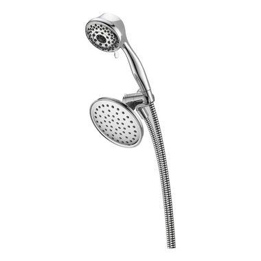 Click here to see Peerless 76612 Peerless Six-Function Wall Mount Hand Shower Pack, 2 GPM, WaterSense, Chrome - 76612