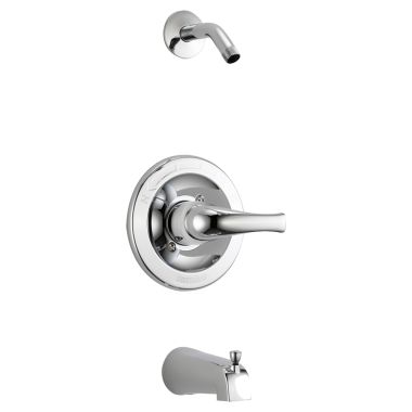 Click here to see Peerless PTT188773-LHD Peerless Round Single-Handle Pressure Balance Tub and Shower Faucet with Diverting Tub Spouts, Less Shower Head, Polished Chrome - PTT188773-LHD
