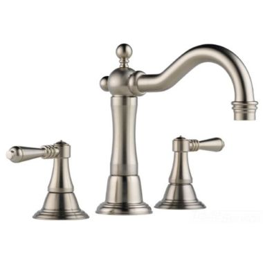 Click here to see Brizo 65336LF-BN-ECO Brizo Tresa Two-Handle Widespread Brilliance Brushed Nickel Bathroom Faucet with Metal Pop-Up, 1.2 GPM, Quick-Snap, Three-Hole - 65336LF-BN-ECO