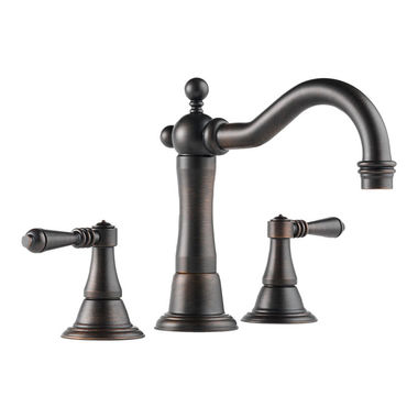 Click here to see Brizo 65336LF-RB-ECO Brizo Tresa Two-Handle Widespread Venetian Bronze Bathroom Faucet with Metal Pop-Up, 1.2 GPM, Quick-Snap, Three-Hole - 65336LF-RB-ECO