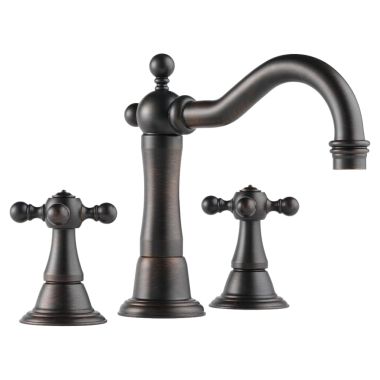 Click here to see Brizo 65338LF-RB-ECO Brizo Tresa Two-Handle Widespread Venetian Bronze Bathroom Faucet with Metal Pop-Up, 1.2 GPM, Quick-Snap, Three-Hole, Cross Handles - 65338LF-RB-ECO