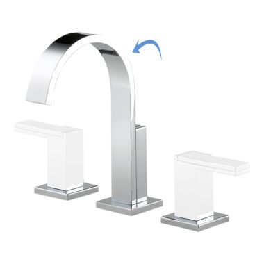 Click here to see Brizo 65380LF-PCLHP Brizo Siderna Two-Handle Widespread Polished Chrome Bathroom Faucet with Metal Pop-Up, 1.5 GPM, Three-Hole, Less Handles - 65380LF-PCLHP