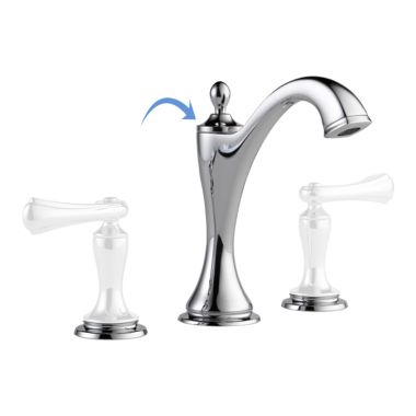 Click here to see Brizo 65385LF-PCLHP-ECO Brizo Charlotte Two-Handle Widespread Polished Chrome Bathroom Faucet with Metal Pop-Up, Less Handles, Three-Hole, 1.2 GPM - 65385LF-PCLHP-ECO