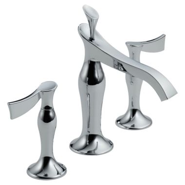 Click here to see Brizo 65390LF-PCLHP-ECO Brizo 65390LF-PCLHP-ECO RSVP Two-Handle Widespread Bathroom Faucet, Less Handles, 1.2 gpm, Chrome
