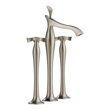 Click here to see Brizo 65790LF-BNLHP-ECO Brizo 65790LF-BNLHP-ECO RSVP Two-Handle Widespread Vessel Lavatory Faucet, Less Handles, 1.2 gpm, Brushed Nickel