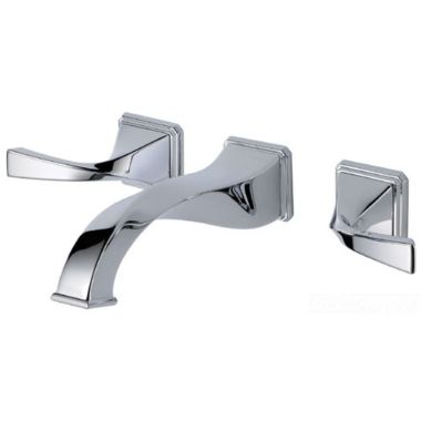 Click here to see Brizo 65830LF-PC-ECO Brizo Virage Two-Handle Wall-Mount Polished Chrome Bathroom Faucet with Metal Grid Strainer and Overflow, 1.2 GPM - 65830LF-PC-ECO