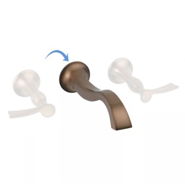 Click here to see Brizo 65890LF-BZLHP-ECO Brizo RSVP Two-Handle Widespread Wall-Mount Brilliance Brushed Bronze Bathroom Faucet with Rough and Trim, 1.2 GPM, Less Handles - 65890LF-BZLHP-ECO