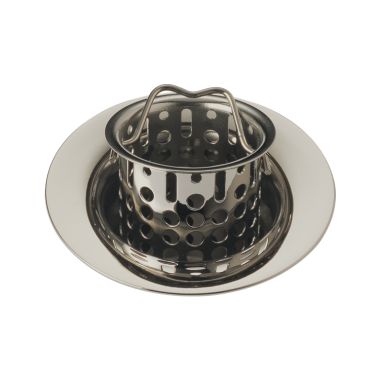 Click here to see Brizo 69051-PN Brizo Rook Prep Flange and Strainer with Drop-In Basket with Lift Handle Brilliance Polished Nickel - 69051-PN
