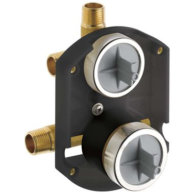 Click here to see Brizo R75000-WS Brizo R75000-WS MultiChoice Universal Shower Rough-In w/ Integrated Diverter Valve, Stops, Universal Inlets/Outlets