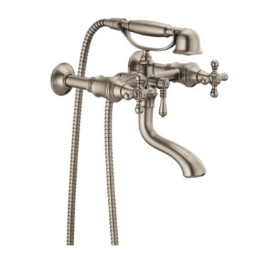 Click here to see Brizo T70338-BN Brizo Tresa Two-Handle Multi-Mount Tub Faucet Trim with 1.75 GPM Hand Shower, Bi-Directional Diverter, Cross Handles, Brilliance Brushed Nickel - T70338-BN