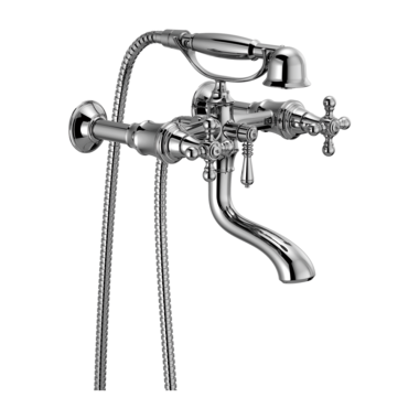 Click here to see Brizo T70338-PC Brizo Tresa Two-Handle Multi-Mount Tub Faucet Trim with 1.75 GPM Hand Shower, Bi-Directional Diverter, Cross Handles, Polished Chrome - T70338-PC