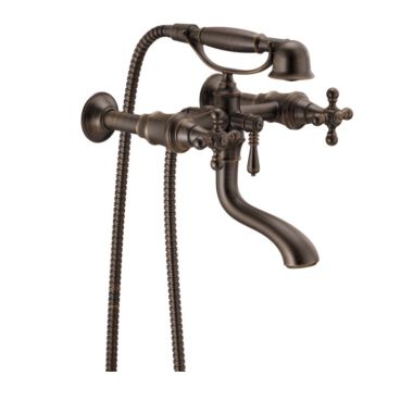 Click here to see Brizo T70338-RB Brizo Tresa Two-Handle Multi-Mount Tub Faucet Trim with 1.75 GPM Hand Shower, Bi-Directional Diverter, Cross Handles, Venetian Bronze - T70338-RB