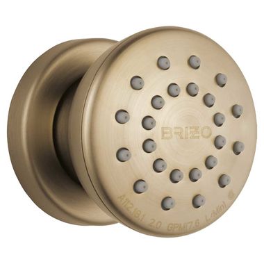 Click here to see Brizo T84613-GL Brizo Essential Hydrachoice Max Round Body Spray Trim, Brilliance Luxe Gold, 1.5 GPM - T84613-GL