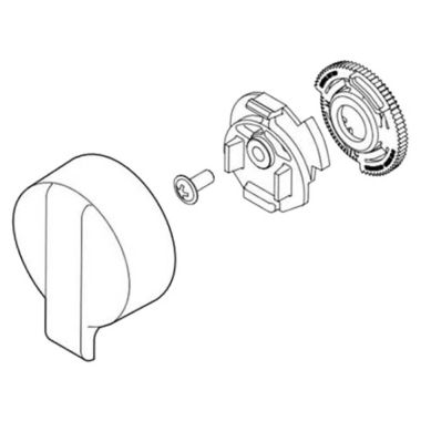 Click here to see Delta RP84986 Delta RP84986 Chrome Temperature Handle, Knob, Limit Stop, and Screw