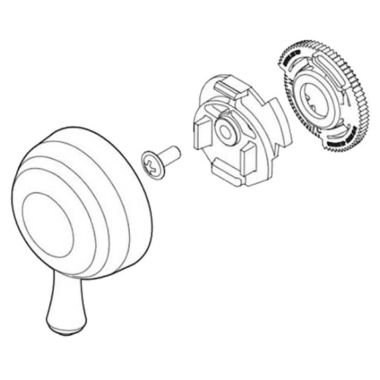 Click here to see Delta RP84934SS Delta Cassidy Temperature Knob & Cover for T17 Diverter, Stainless Steel - RP84934SS