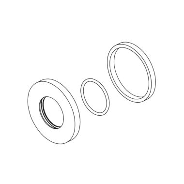 Click here to see Delta RP64389BL Delta Trinsic Matte Black Spout Flange, Gasket and O-Ring for T3559LF-WL Single-Handle Wall-Mount Bathroom Faucet Trim - RP64389BL