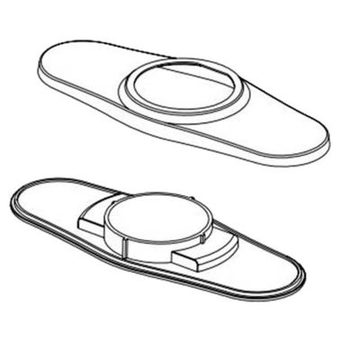 Click here to see Delta RP84379SP Delta Escutcheon and Base Plate, SpotShield Brushed Nickel - RP84379SP