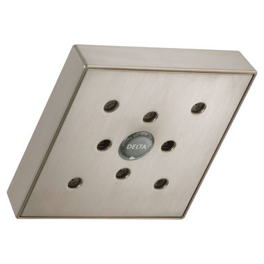 Click here to see Delta RP70171SP Delta Universal Showering  1.75 GPM H2Okinetic Single-Setting Raincan Showerhead for use with Ara, Dryden, Vero, Zura Tub and Faucet Collections, Stainless - RP70171SP 