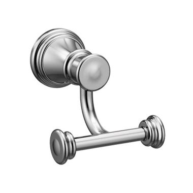 Click here to see Moen YB6403CH Moen Belfield Double Robe Hook, Zinc Constructed, Chrome - YB6403CH