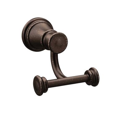 Click here to see Moen YB6403ORB Moen Belfield Double Robe Hook, Zinc Constructed, Oil-Rubbed Bronze - YB6403ORB