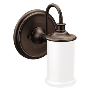 Click here to see Moen YB6461ORB Moen Belfield 1-Globe Bathroom Vanity Light, Oil-Rubbed Bronze - YB6461ORB