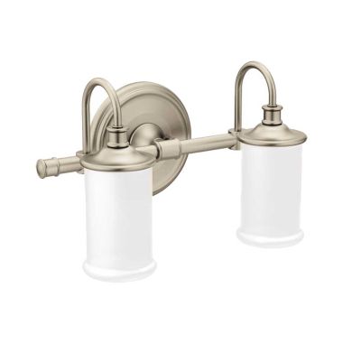 Click here to see Moen YB6462BN Moen Belfield 2-Globe Bathroom Vanity Light, Brushed Nickel - YB6462BN