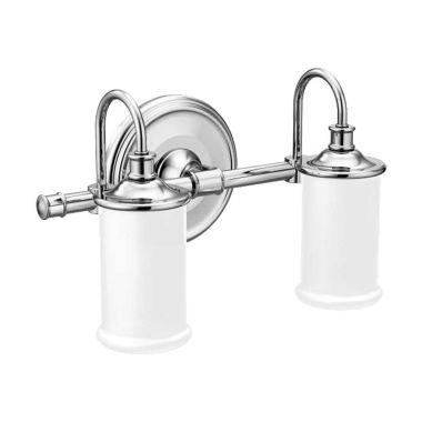 Click here to see Moen YB6462CH Moen Belfield 2-Globe Bathroom Vanity Light, Chrome - YB6462CH