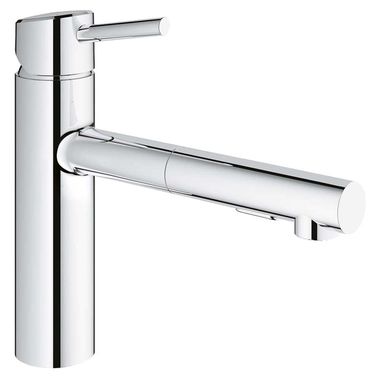 Click here to see Grohe 31453001 Grohe Concetto Single-Handle Pull-Out Kitchen Faucet, StarLight Chrome - 31453001