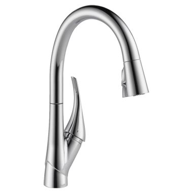 Click here to see Delta 9181-DST Delta 9181-DST Esque Chrome ShieldSpray One-Handle Pull-Down Kitchen Faucet