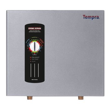 Click here to see Stiebel Eltron Tempra 12 Stiebel Eltron Tankless Electric Water Heater with Electronic Temperature Control, Whole House, 12kW, 240V - Tempra 12 (223420)