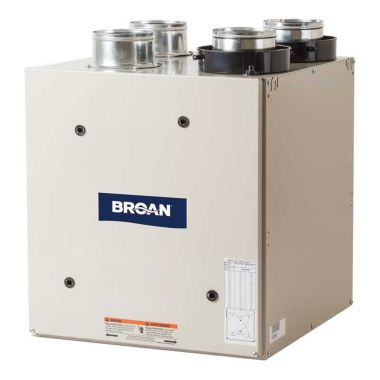 Click here to see Broan ERV70T Broan-Nutone ERV70T Compact Flex Series Energy Recovery Ventilator, 70 CFM Max, Top Ports