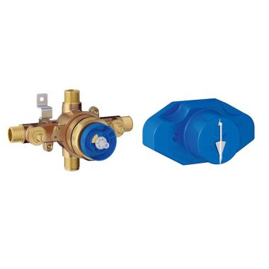 Click here to see Grohe 35015001 Grohe 35015001 Grohsafe Pressure Balance Tub/Shower Rough-In Valve w/ Stops, 1/2