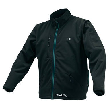 Click here to see Makita CJ102DZS Makita 12V max CXT Small Black Heated Jacket, Uses Lithium-Ion Batteries (Jacket Only) - CJ102DZS
