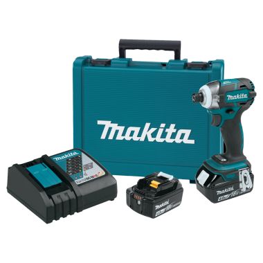Click here to see Makita XDT09MB Makita 18V LXT Lithium-Ion Brushless Cordless Quick-Shift Mode 3-Speed Impact Driver Kit with Batteries, Charger, and Tool Case - XDT09MB