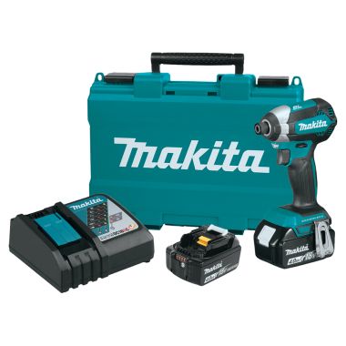 Click here to see Makita XDT13M Makita 18V LXT Lithium-Ion Brushless Cordless Impact Driver Kit with Batteries, Charger, and Tool Case - XDT13M