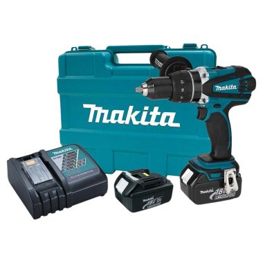 Click here to see Makita XFD03 Makita 18V LXT Lithium-Ion 1/2in Cordless Driver-Drill Kit with 2-Pack 3.0Ah Battery, Charger, and Tool Case - XFD03