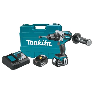 Click here to see Makita XPH07TB Makita 18V LXT Lithium-Ion 1/2in Brushless Cordless Hammer Driver-Drill Kit with 2-Pack 5.0Ah Battery, Charger, and Tool Bag - XPH07TB