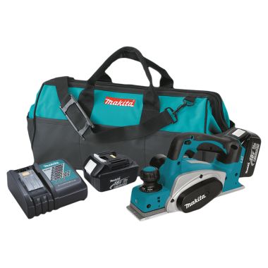 Click here to see Makita XPK01 Makita 18V LXT Lithium-Ion Cordless 3-1/4in Planer Kit with 2-Blade Cutter Head and Electric Brake - XPK01