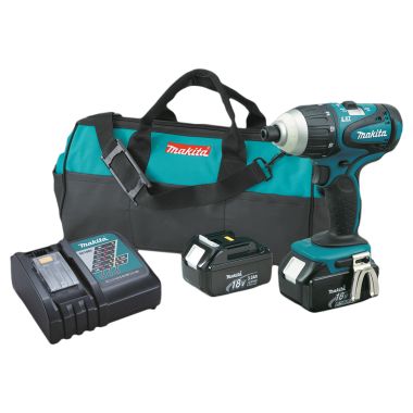 Click here to see Makita XPT03 Makita 18V LXT Lithium-Ion Cordless 4-Function Hybrid Impact-Hammer-Driver-Drill Kit with 2-Pack 3.0Ah Battery, Charger, and Tool Bag - XPT03