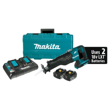 Click here to see Makita XRJ06M Makita 36V (18V X2) LXT Brushless Reciprocating Saw Kit with Batteries, Charger, Blade, and Tool Case - XRJ06M